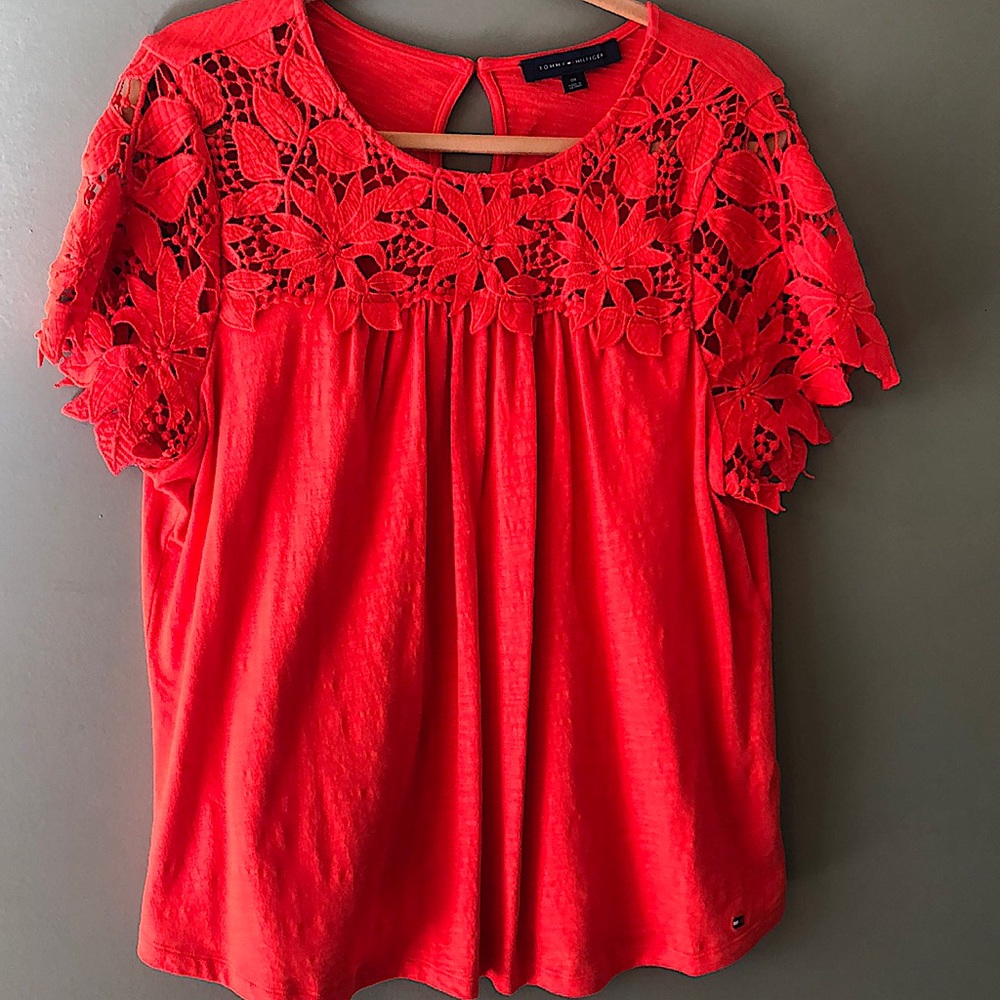 Tommy Hilfiger vibrant orange top